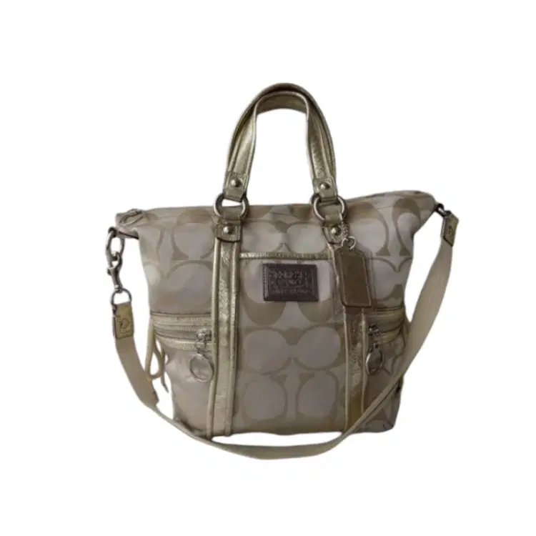 COACH Gold Poppy Leather Shoulder Bag-Hover-Image