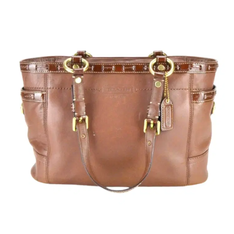 Coach Leather Patent Leather Shoulder Bag-Hover-Image