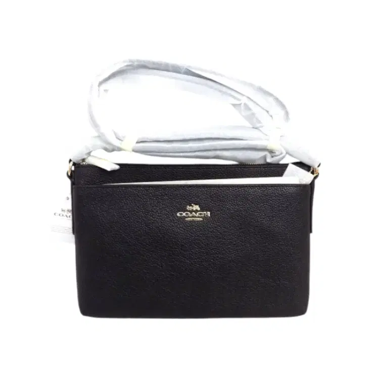 Coach Black Polished Journal Pebble Leather Crossbody Bag-Hover-Image