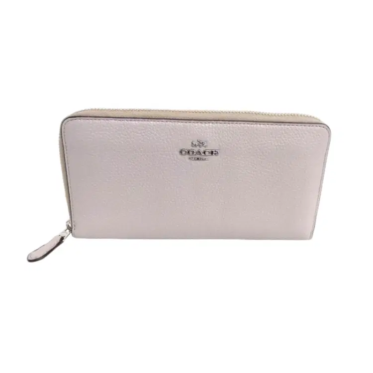 Coach 58059 Accordion Zip In Polished Pebble Leather Wallet-Hover-Image