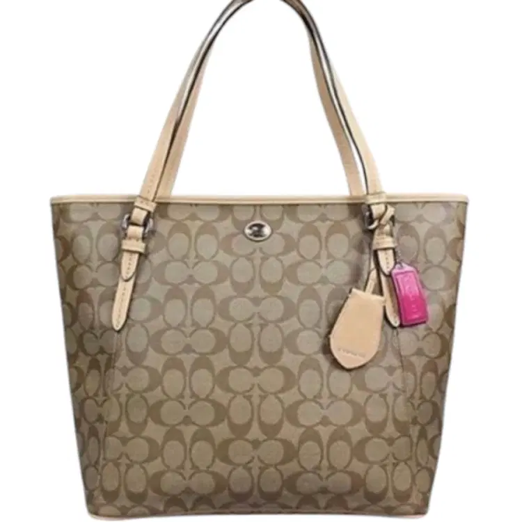 Coach F28365 Khaki Gold Peyton Signature Tote-Hover-Image