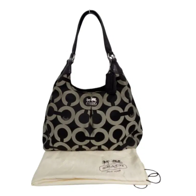 Coach Maggie Purse Black Canvas Shoulder Bag
