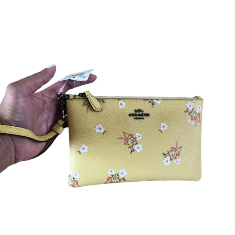 Coach Small Wristlet With Floral Bow Print
