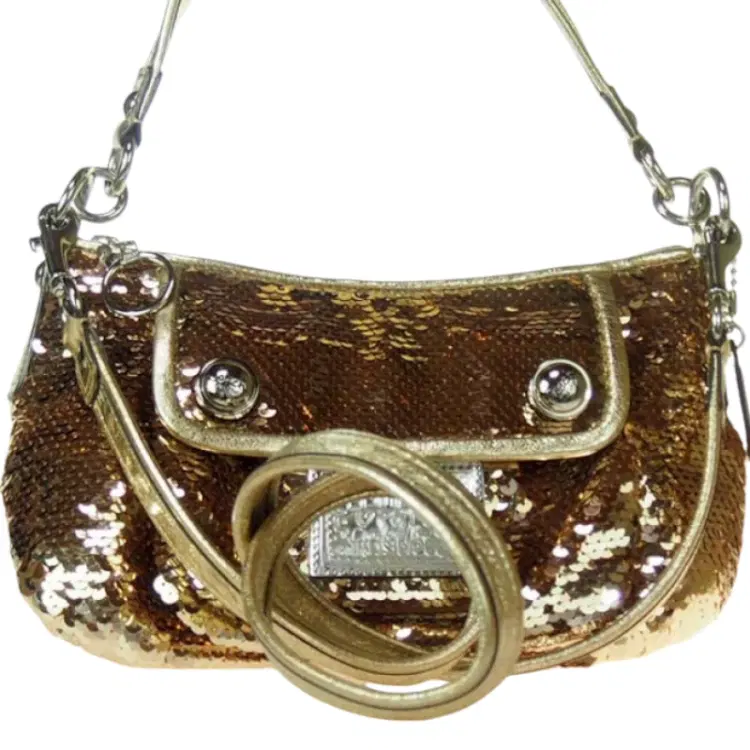Coach 15381 Poppy Sequin Groovy Convertible Lilac CrossBody Bag-Hover-Image
