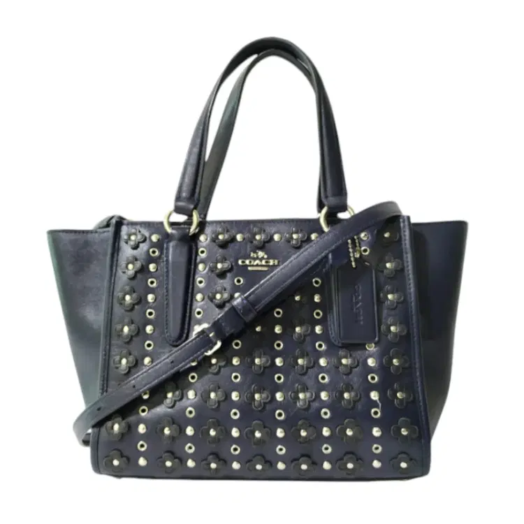 Coach Mini Crosby Studded Floral Embellished Leather Tote-Hover-Image