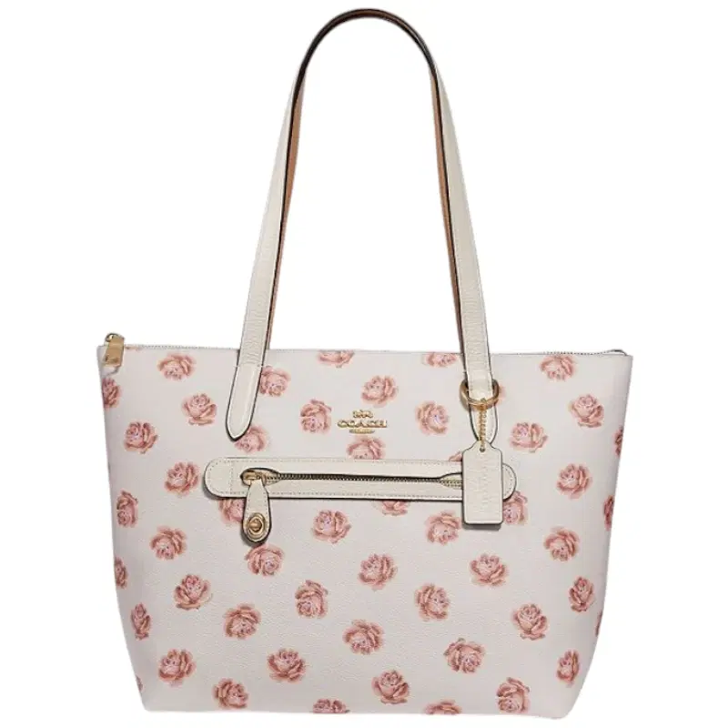 Coach Taylor with Rose Print 32310 Multicolor Leather Tote