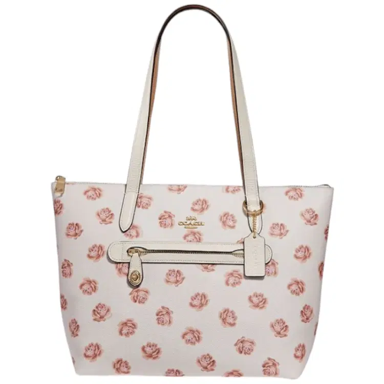 Coach Taylor with Rose Print 32310 Multicolor Leather Tote-Hover-Image