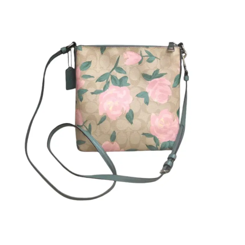 Coach Womens Camo Rose Messenger Crossbody