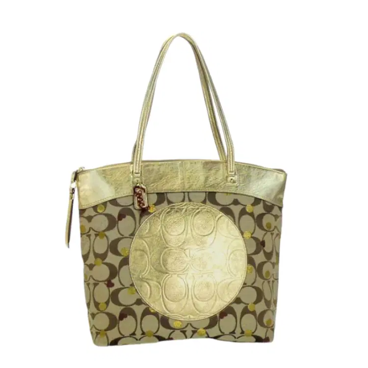 Coach F18870 Laura Secret Admirer Hearts Gold Tote-Hover-Image