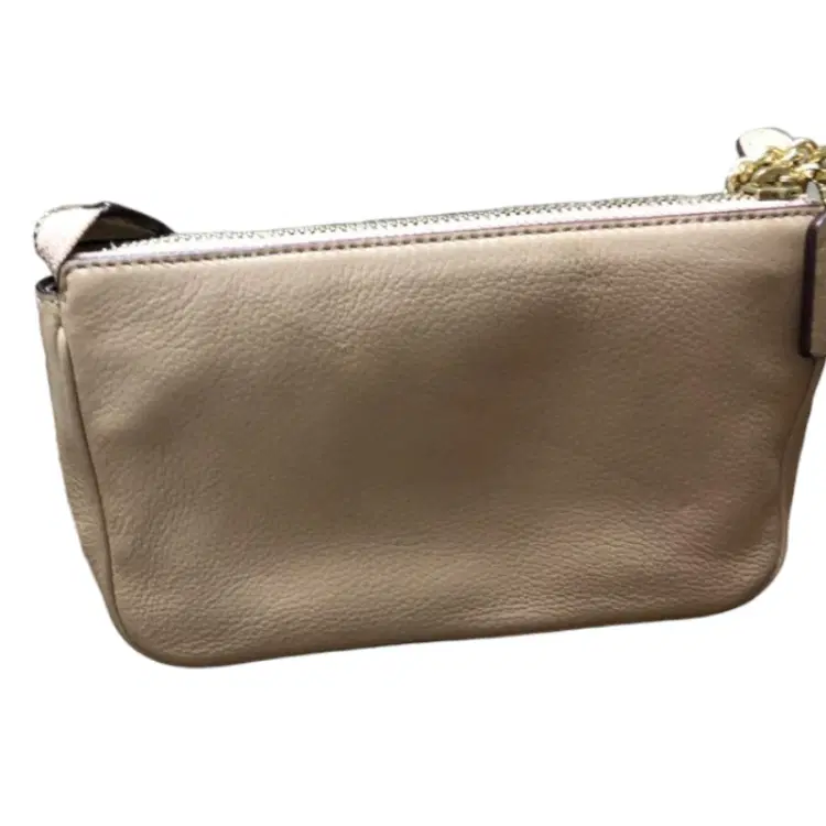 Coach Ivory Pebble Leather Wristlet-Hover-Image