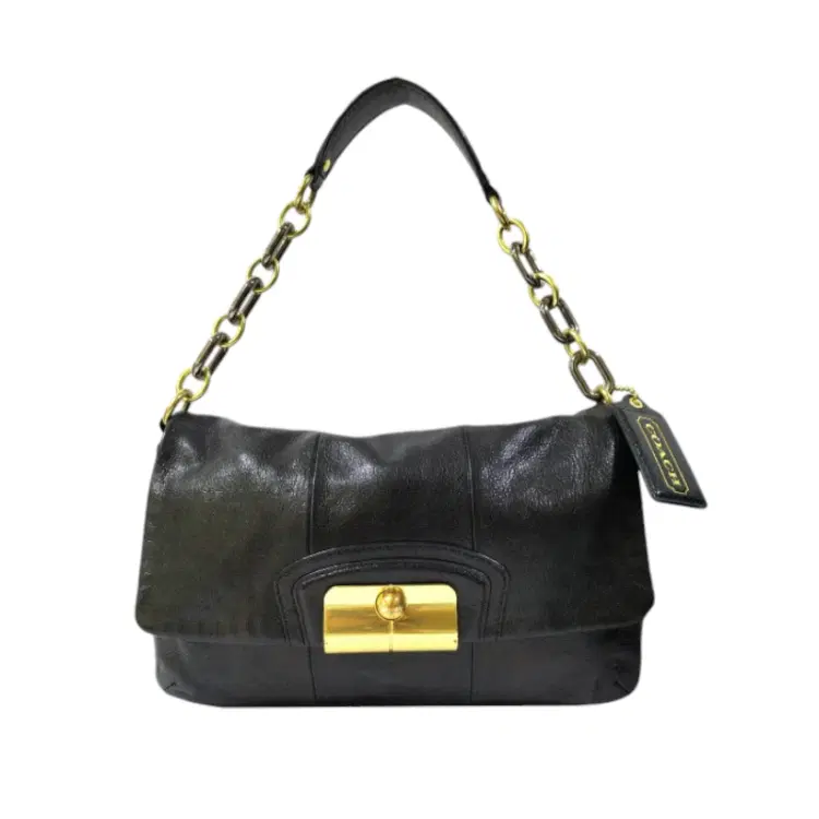 Coach Kristin Black Leather Shoulder Bag-Hover-Image