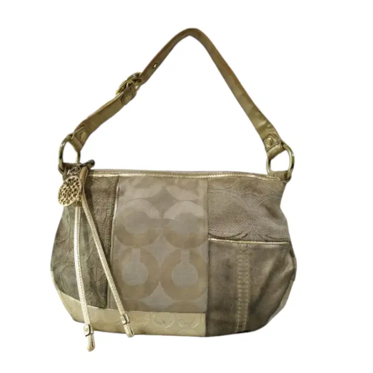 Coach Op Art Patchwork Shoulder Bag-Hover-Image