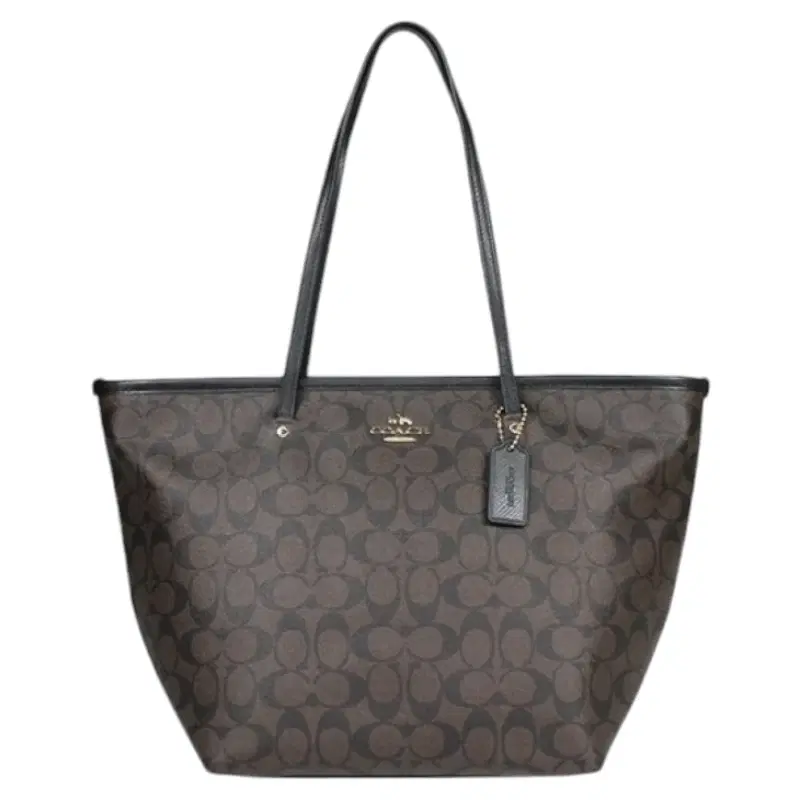 Coach F34104 Brown / Black Signature Tote Bag