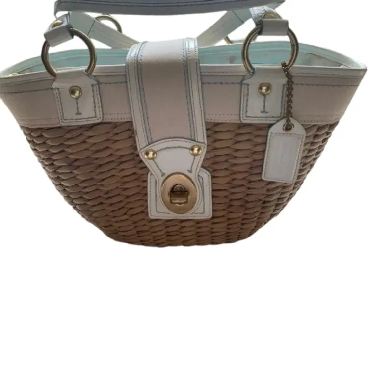 Coach Woven Straw Basket Bag-Hover-Image