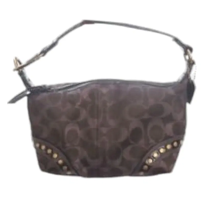 Coach Signature Lurex Chocolate Studded Purse
