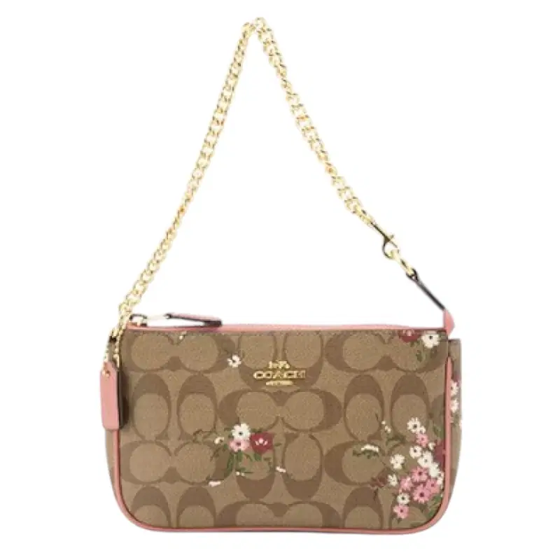 Coach F30025 Khaki Multi Coated Canvas Wristlet