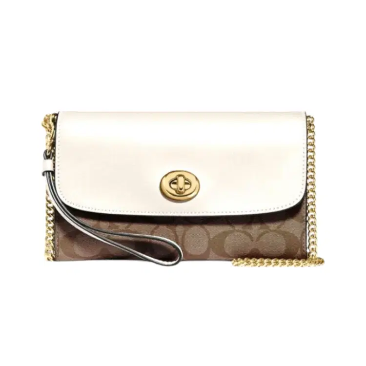Coach Canvas Signature Chain Crossbody Bag-Hover-Image