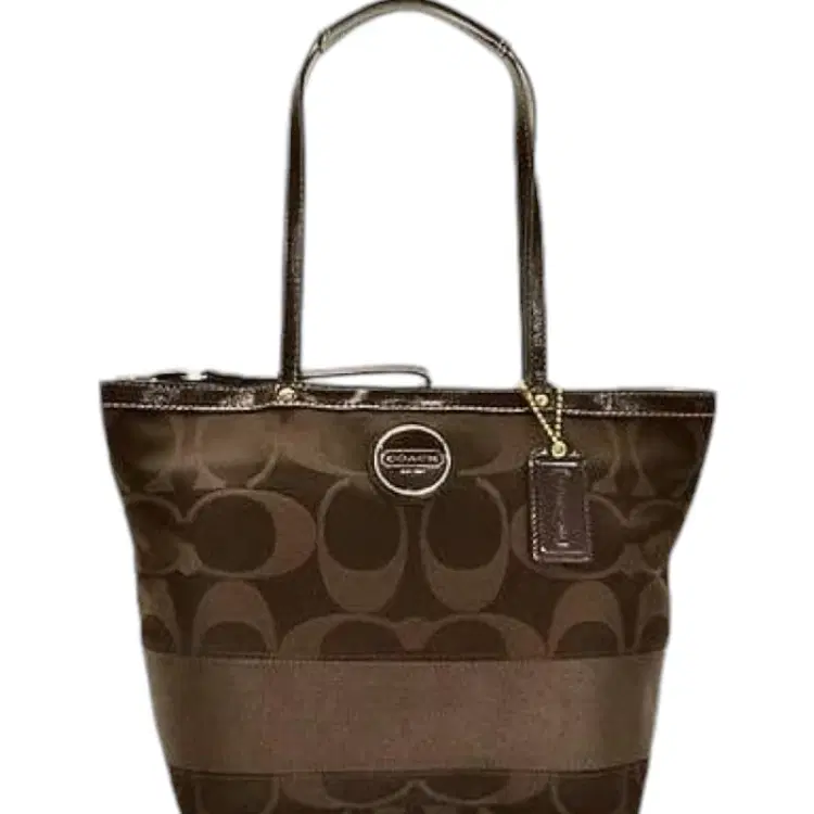 Coach Signature Stripe Tote-Hover-Image