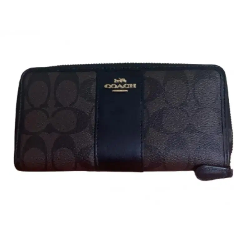Coach Signature PVC Leather Accordion Zip Wallet-Hover-Image