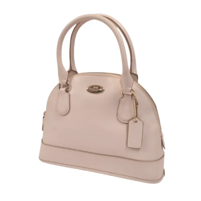 Coach Cora Domed White Leather Satchel