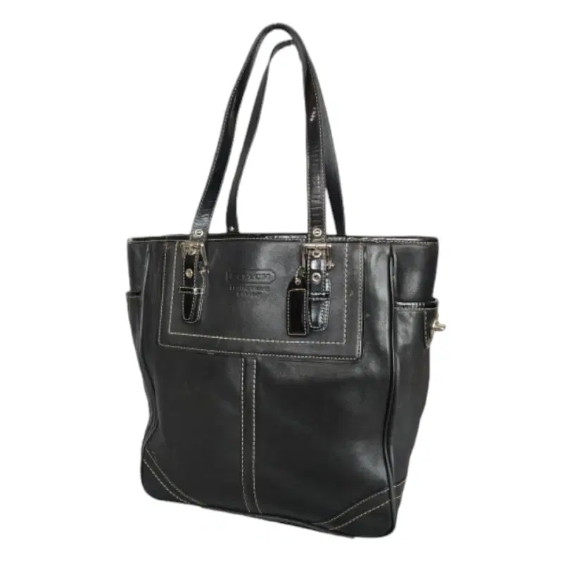 Coach Hampton Legacy Black Leather Tote
