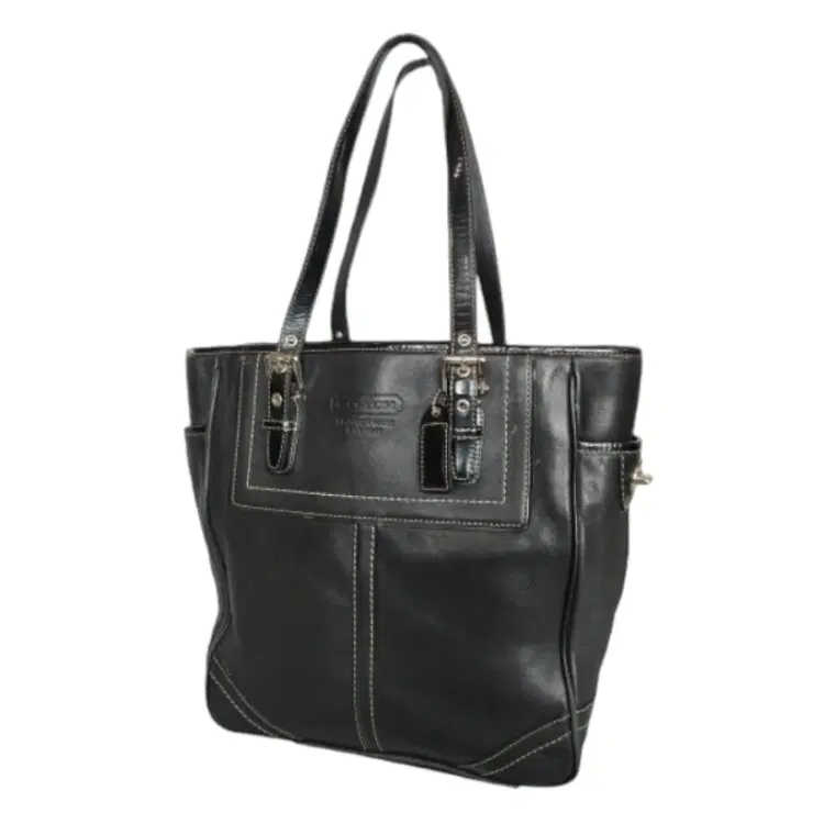 Coach Hampton Legacy Black Leather Tote-Hover-Image