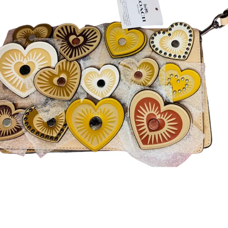 Coach Hayden Hearts Foldover Crossbody Clutch