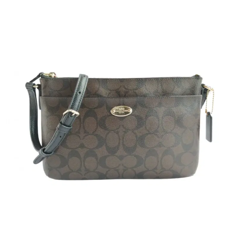 Coach Signature Jacquard Stripe Zip File Bag