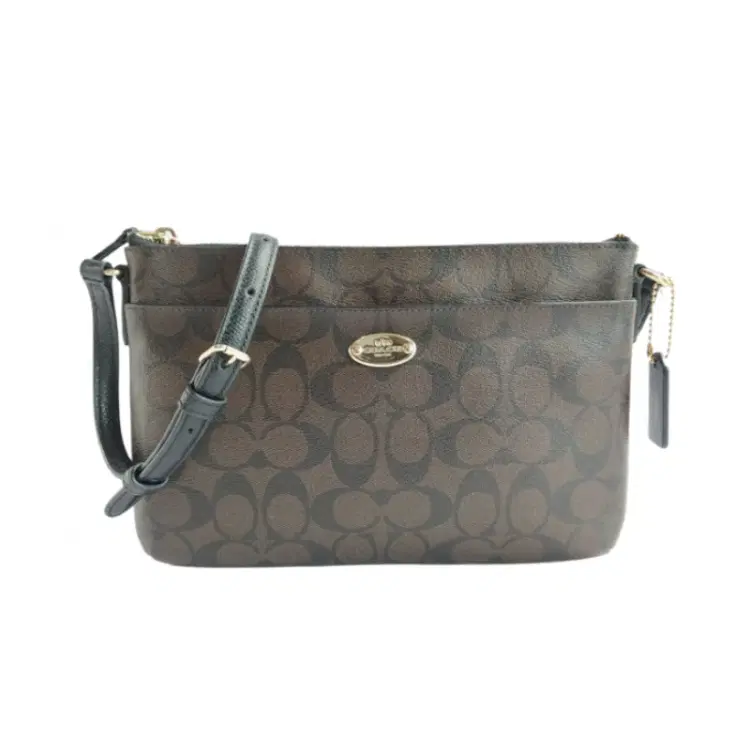 Coach Signature Jacquard Stripe Zip File Bag-Hover-Image