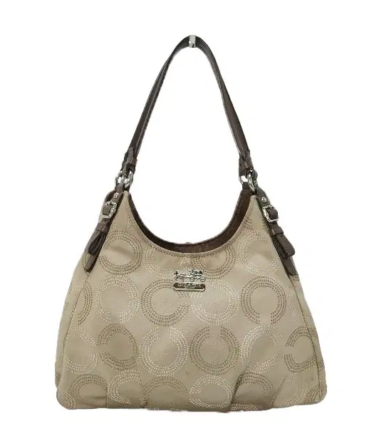 Coach Madison Op Art Sateen Maggie Shoulder HandBag