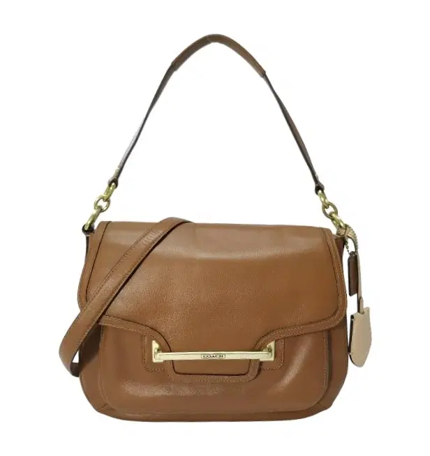 Coach Tan Leather Taylor Flap Crossbody Bag