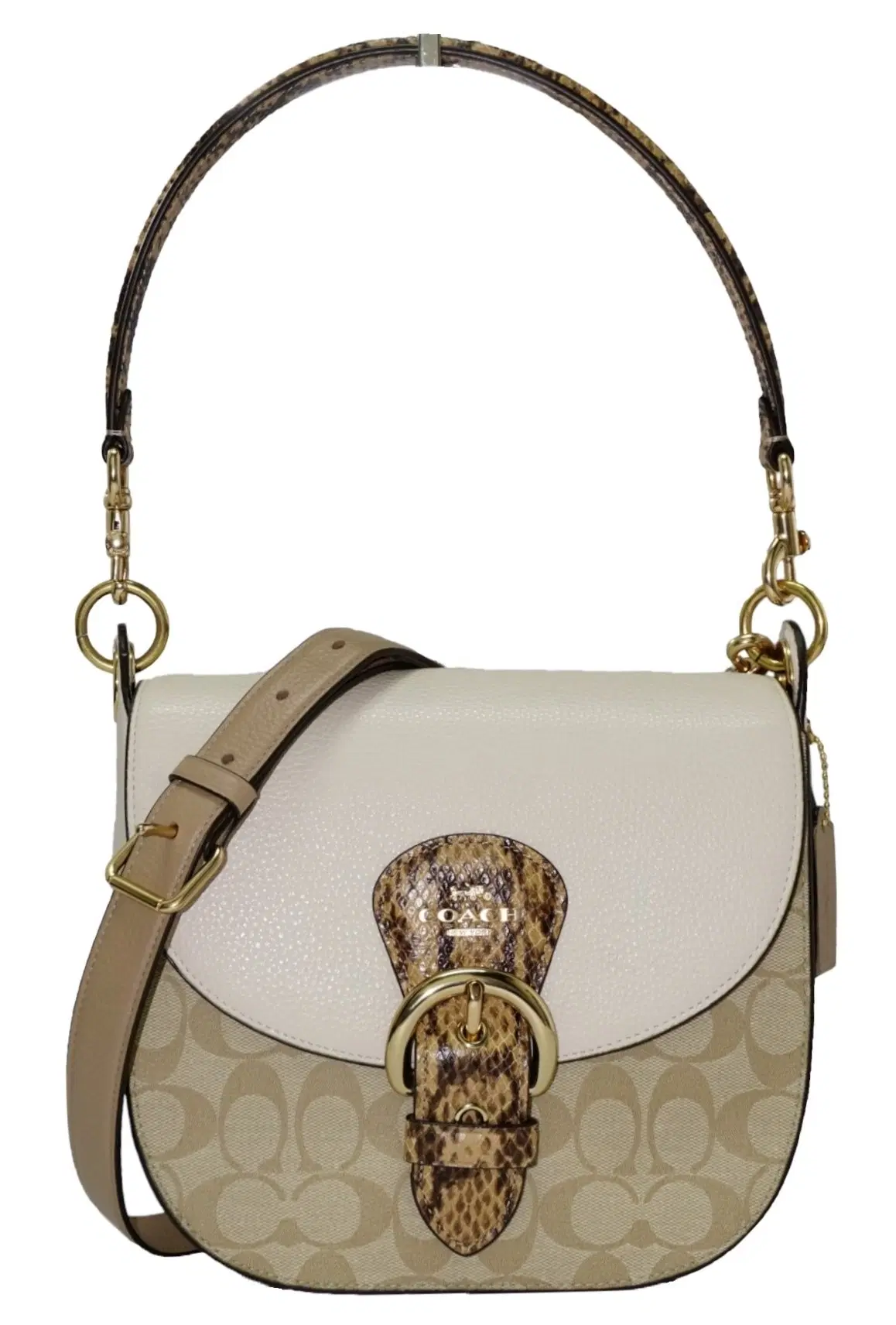 Coach Kleo Shoulder Bag 23 In Blocked Signature Canvas