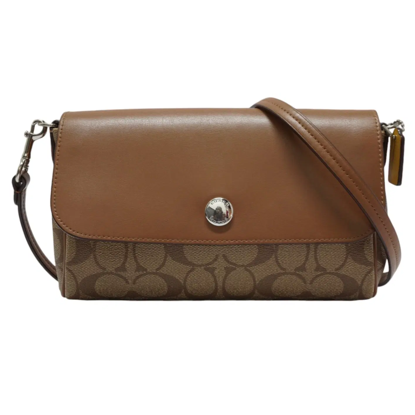 Coach Reversible Crossbody In Signature Coated Canvas In Tan