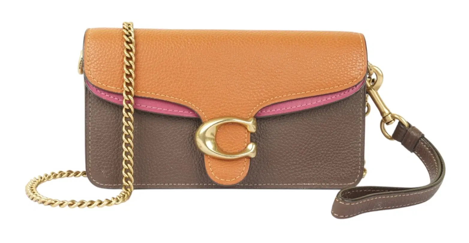 Coach Colorblock Genuine Leather Sling Bag
