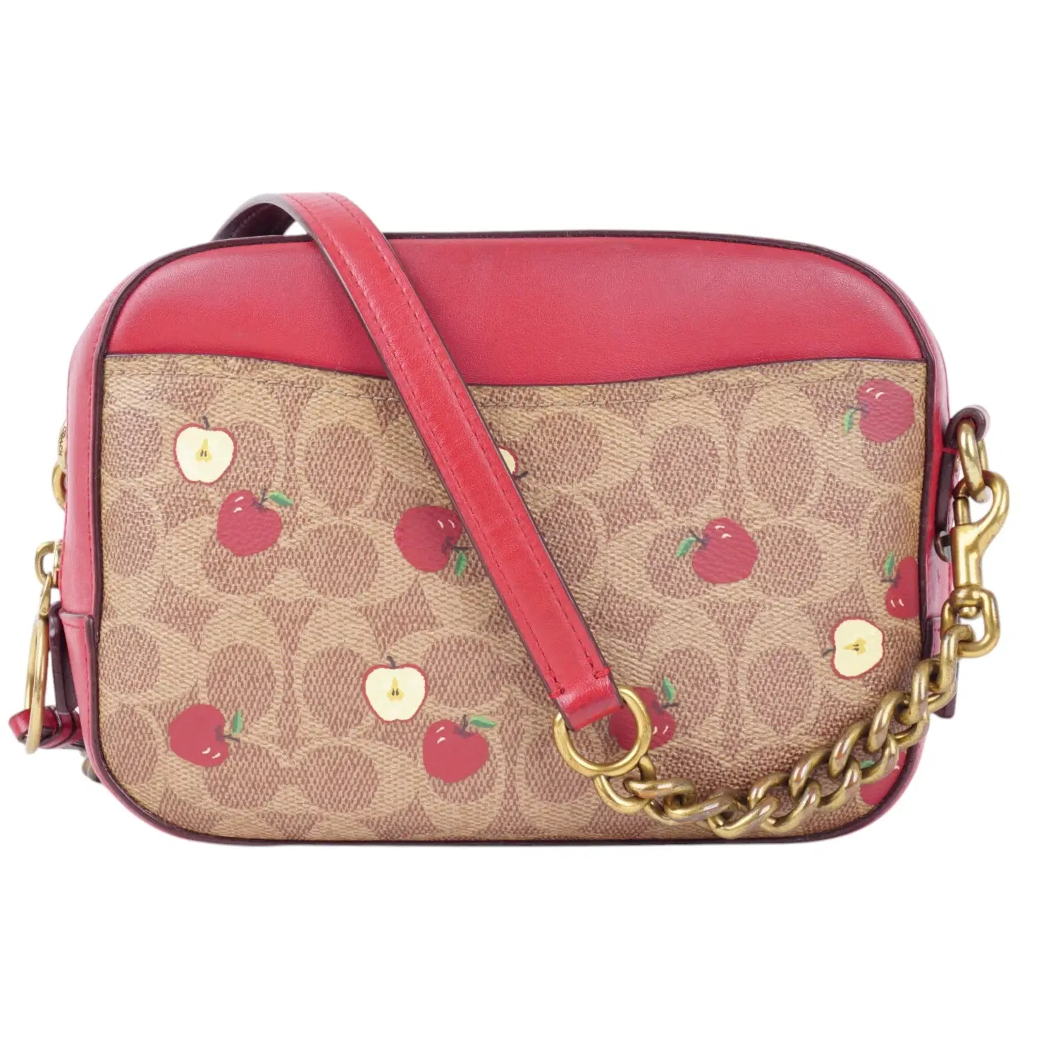 Coach Signature Canvas Scattered Apple Print Bag