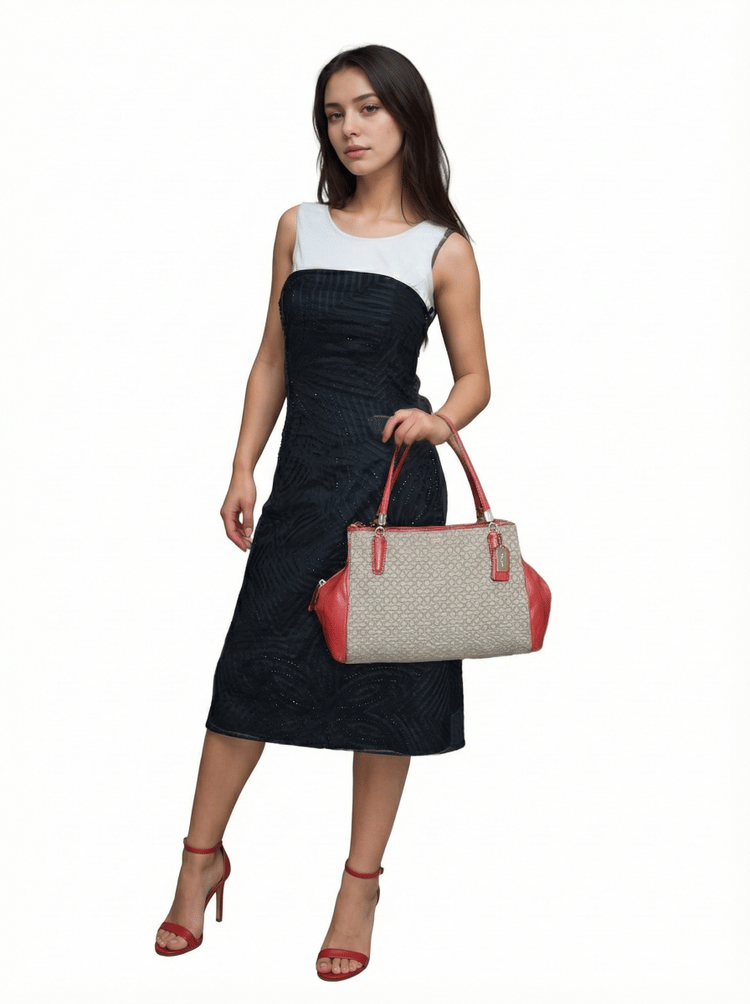 Coach Beige OP Art Canvas And Leather Madison Phoebe Shoulder Bag-Hover-Image