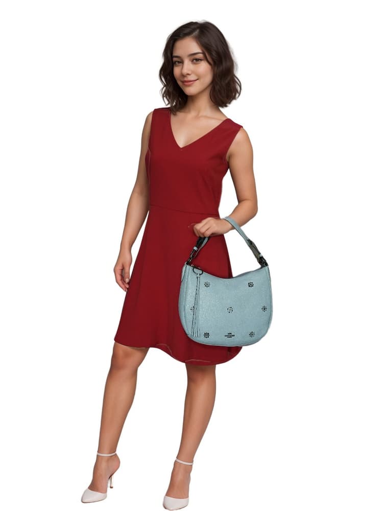 Coach Sutton Leather Hobo with Scattered Rivets-Hover-Image