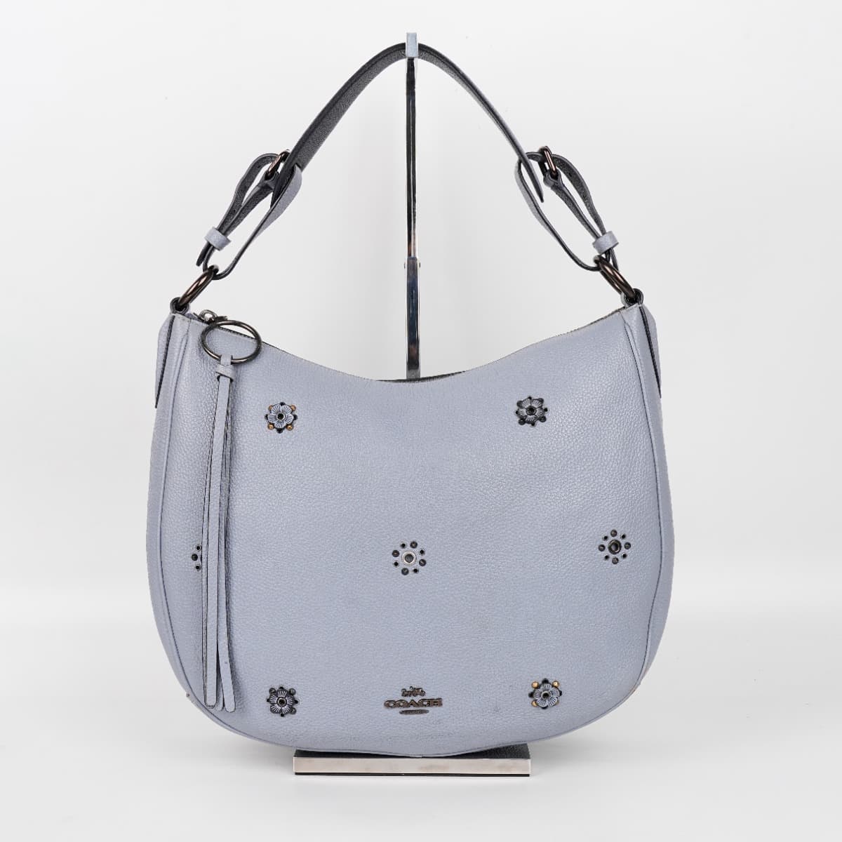 Coach Sutton Leather Hobo with Scattered Rivets