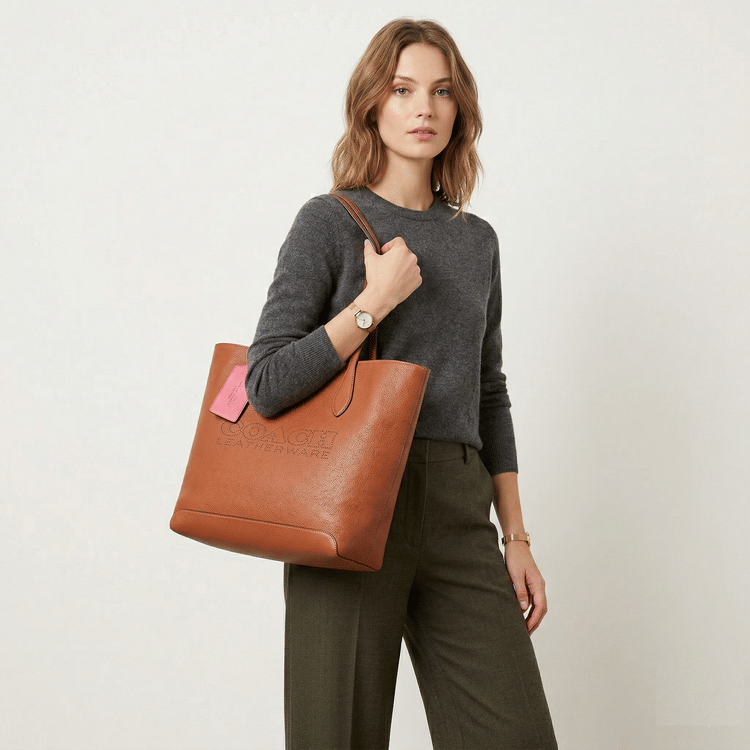 Coach Kia Tote in Pebbled Leather-Hover-Image