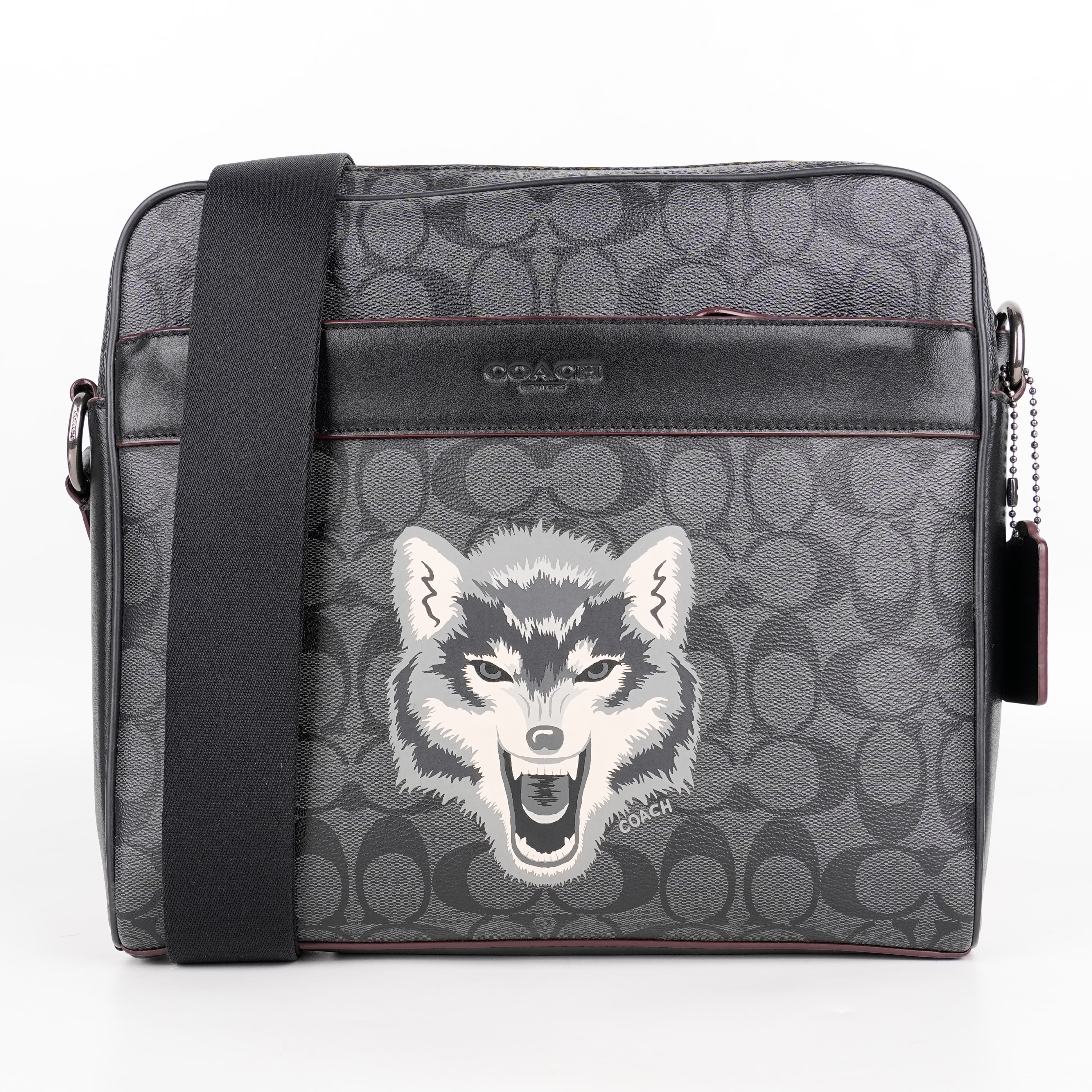 Coach Wolf Camera Bag in Signature Canvas