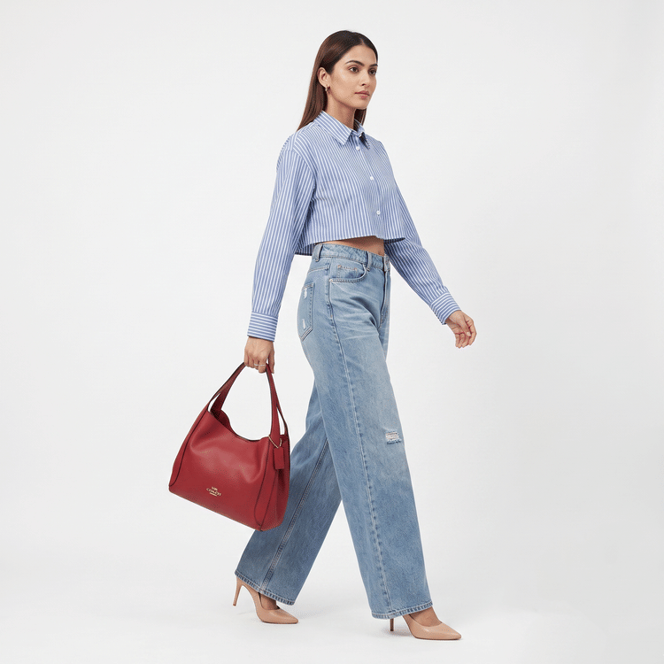 Coach Hadley Red Leather Hobo Bag-Hover-Image