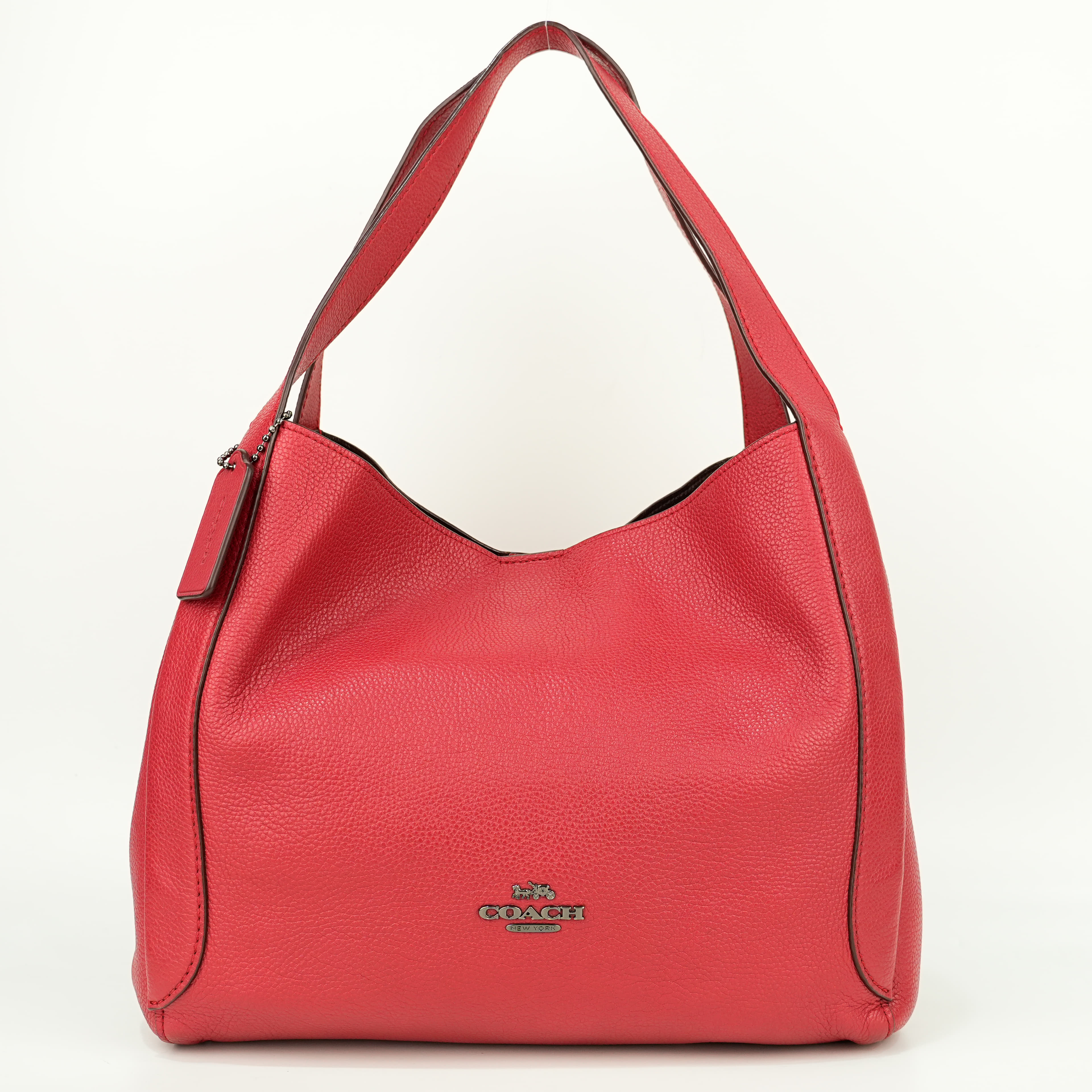 Coach Hadley Red Leather Hobo Bag