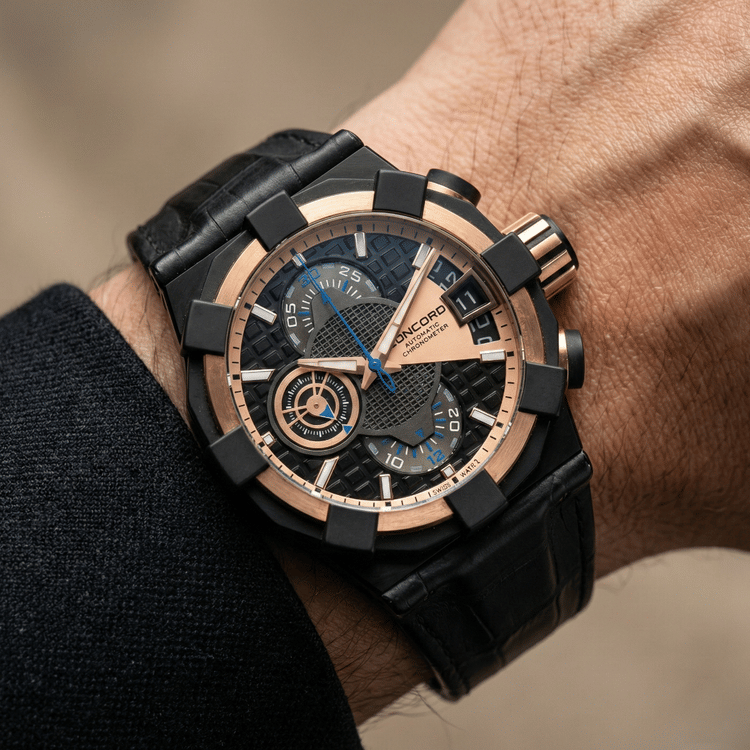 Concord Chronograph Mecha Tech Black PVD and Rose Gold Automatic-Hover-Image