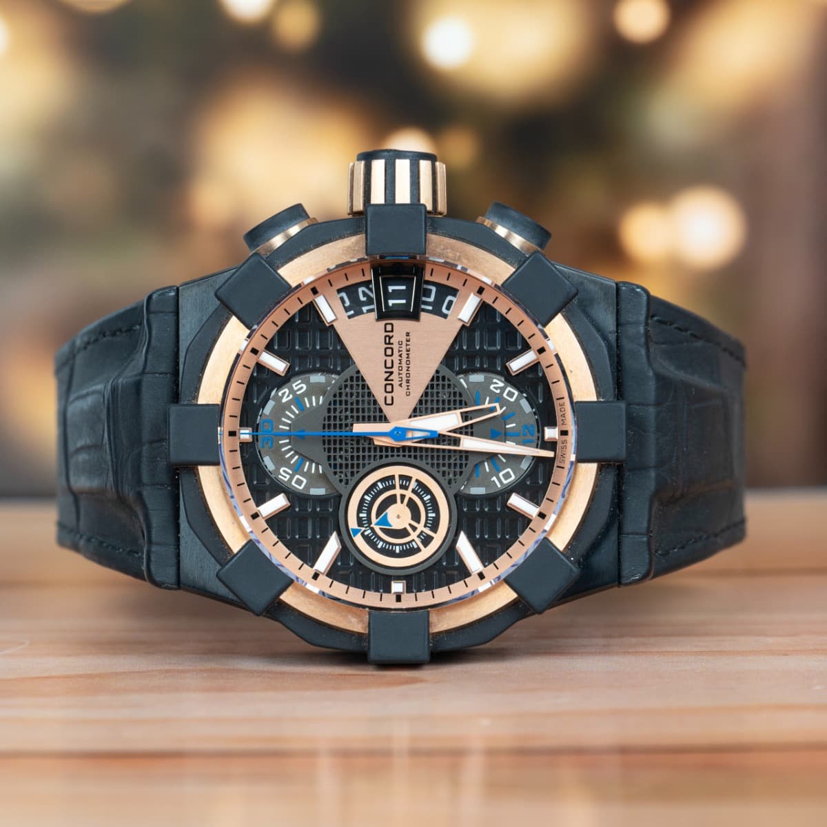 Concord Chronograph Mecha Tech Black PVD and Rose Gold Automatic