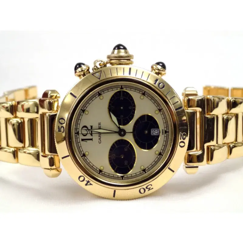 Cartier Pasha Chronograph Yellow Gold Quartz Watch