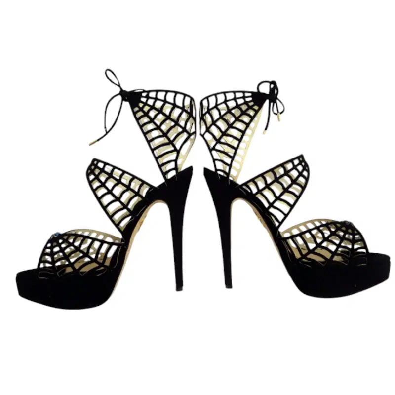 Charlotte Olympia �Caught in Charlotte�s Web� Suede Sandals
