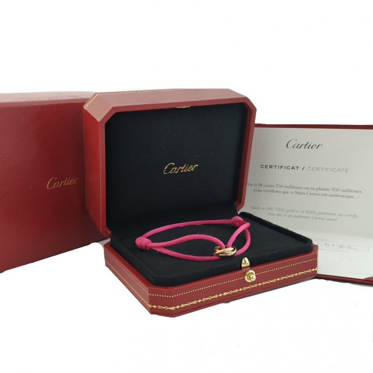 Cartier White, Yellow And Rose Gold Trinity Bracelet in Brown | Lyst UK