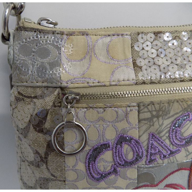 COACH SPECIAL edition Sequin Pink shoulder / crossbody Poppy purse | eBay