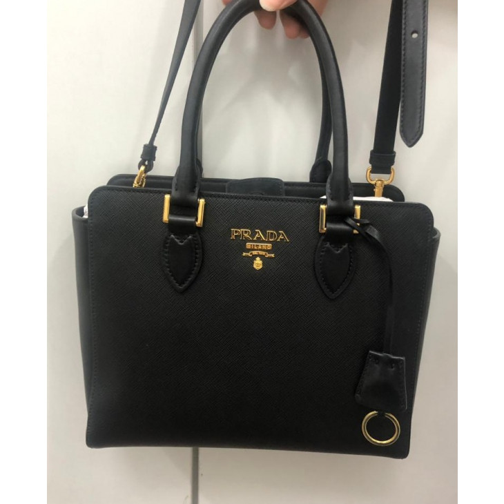 Black Small Prada Galleria Saffiano Leather Bag | PRADA