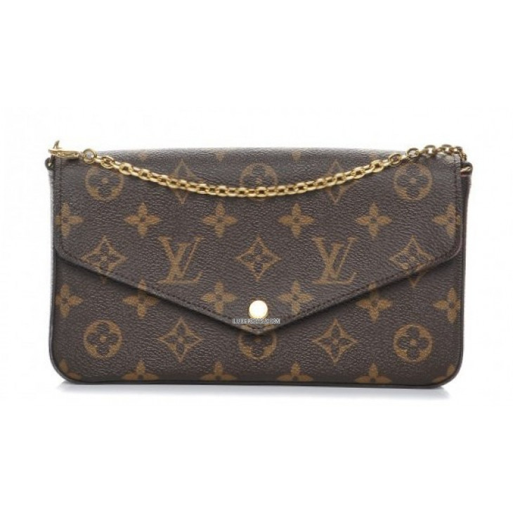 Buy Pre-owned & Brand new Luxury Louis Vuitton Felicie Monogram Canvas  Pochette Chain Wallet Online